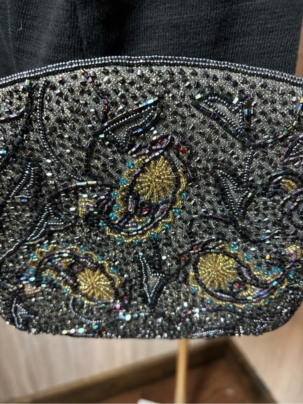 Vintage Beaded Evening Clutch Bag Excellent Condition